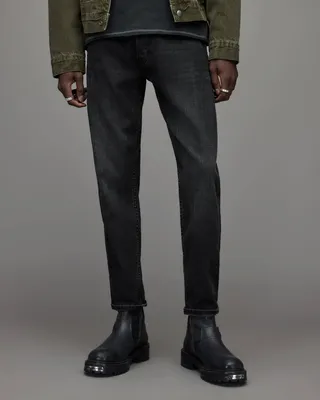 Jack Selvedge Cropped Tapered Jeans - Jet Black