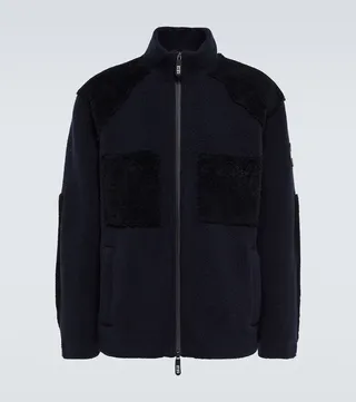 Wool and cashmere blouson jacket