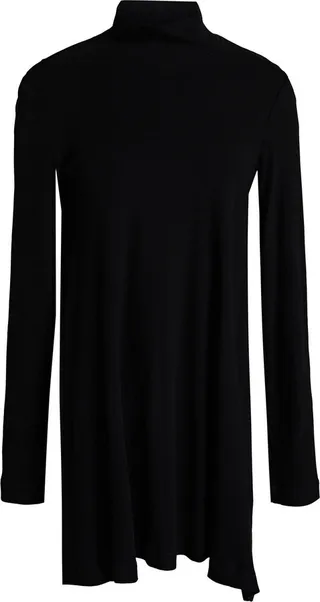 Lace-up cotton-jersey turtleneck top