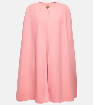 Embellished cape minidress