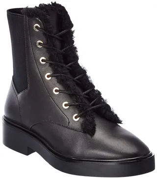 Stuart Weitzman Henley Chill Leather Combat Boot