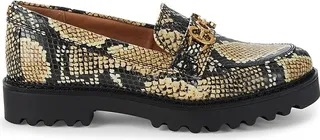 Deana Snakeskin-Print Bit Loafers