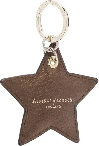 Star Pebble-Leather keyring