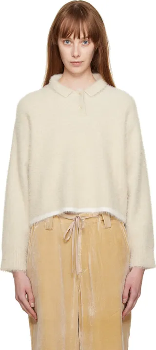 Jacquemus Off-White Le Papier 'Le Polo Neve' Polo