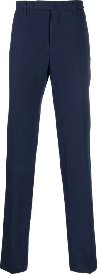 Straight-Leg Linen-Cotton Chinos