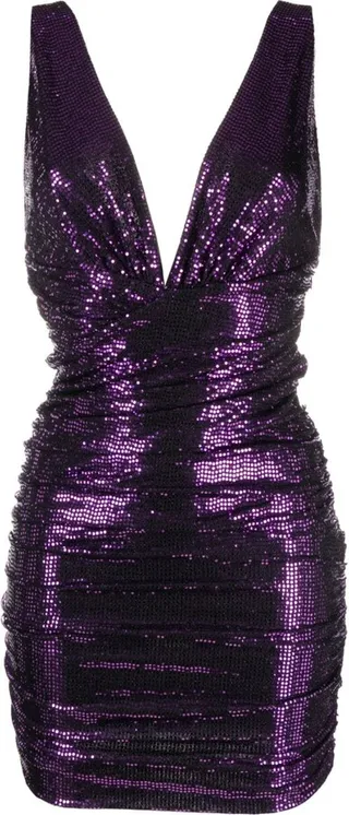 Sequin-Embellished Mini Dress