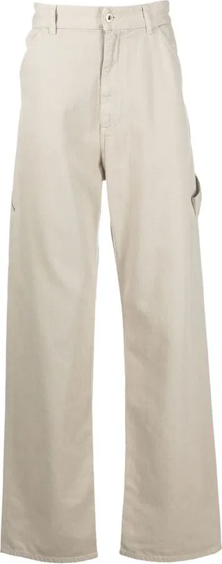 Straight-Leg Cotton Trousers