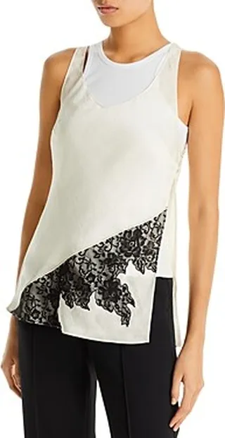 3.1 Phillip Lim Layered Lace Trim Tunic