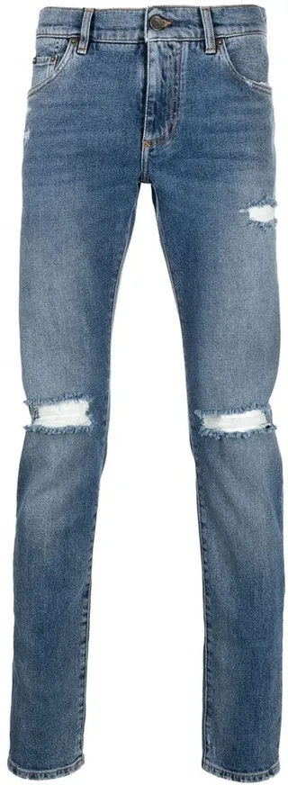 Distressed-Effect Skinny Jeans