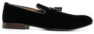 Velvet Nicholas tassel-detail slippers