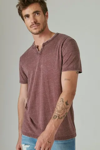 Venice Burnout Notch Neck Tee