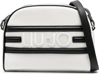 Two-Tone Embossed-Logo Crossbody Bag