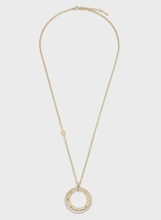 Stainless Steel Necklace With Crystals