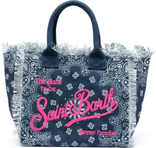 Vanity bandana-print beach bag