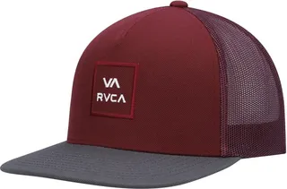Men's Rvca Maroon and Charcoal All the Way Trucker Snapback Hat