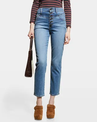 Ryleigh Seamed Straight Ankle Jeans