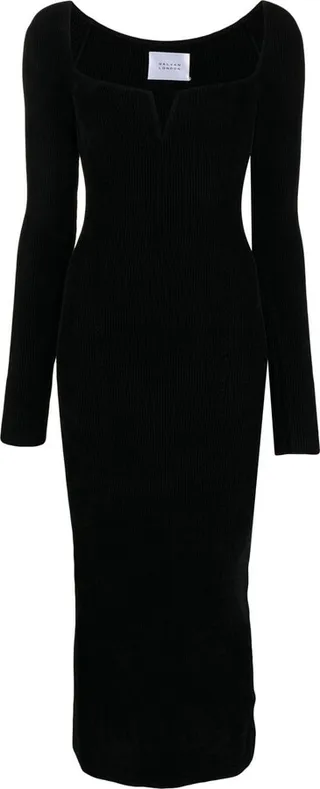 One-Tone Fitted Midi Dress