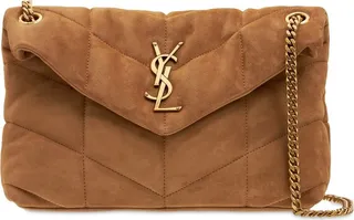 Small Loulou suede shoulder bag