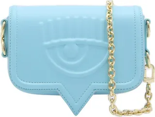 Chiara Ferragni Logo Patch Chain-Linked Shoulder Bag