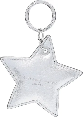 Star Pebble-Leather keyring
