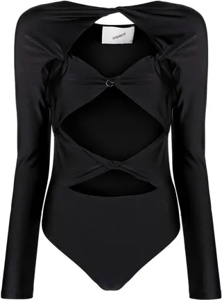 Cut-Out Jersey Bodysuit