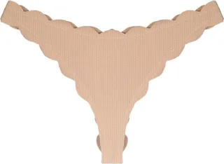 Scalloped-Edge Detail Bikini Bottoms