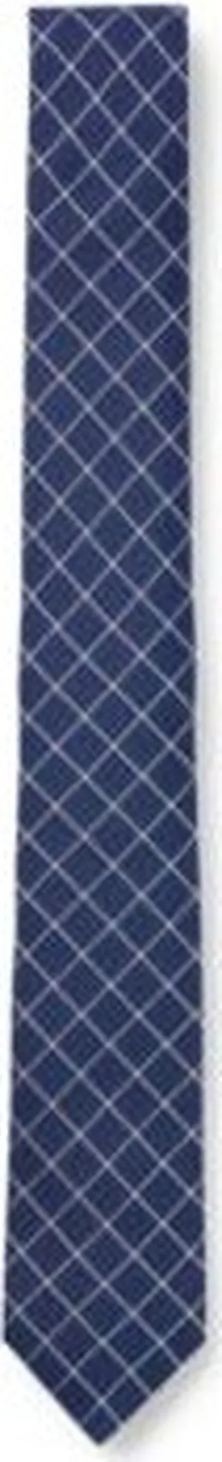 Hand-made tie in silk jacquard with check pattern