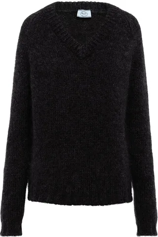 V-neck wool jumper