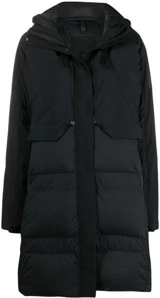 Hooded Mid-Length Down Coat