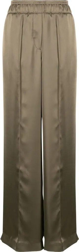Satin Straight-Leg Trousers