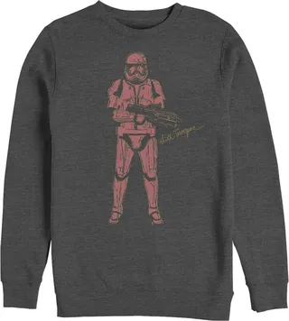 Men's Star Wars: The Rise of Skywalker Sith Trooper Villain Sweatshirt - Charcoal Heather - 3X Large
