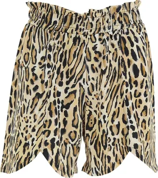 Moschino Leopard Printed Elasticated Waistband Shorts