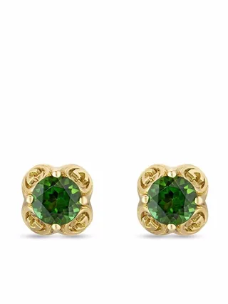 18kt yellow gold Interlocking G stud earrings