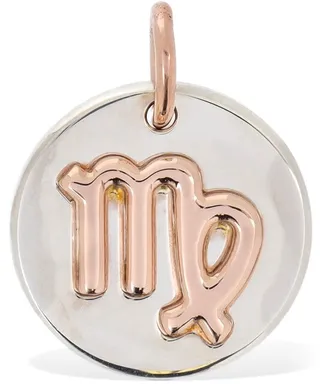 9kt Rose gold & silver Virgo charm