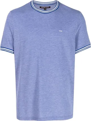 embroidered-logo mélange T-shirt