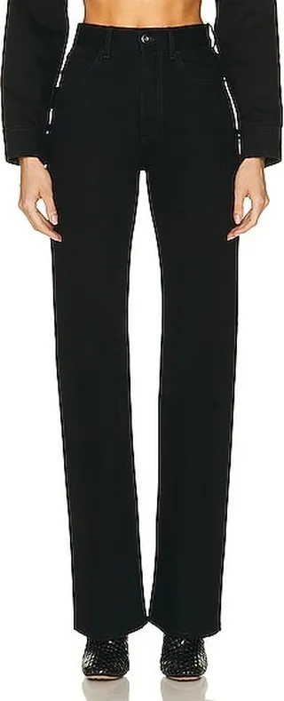 Bottega Veneta Straight Leg Pant in Black