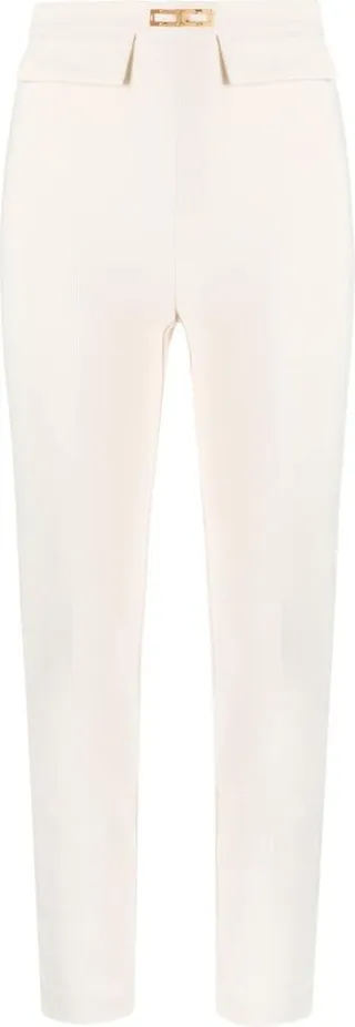 Logo-Plaque Cropped Trousers