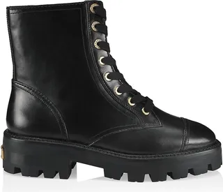 Merritt Leather Lug-Sole Combat Boots