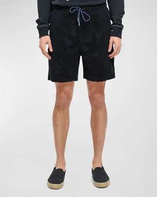 Men's Tonal Floral Terry Toweling Shorts