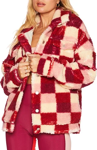 Laurie Sherpa Check Jacket