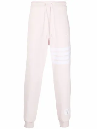 Ottoman rib 4-Bar stripe track pants