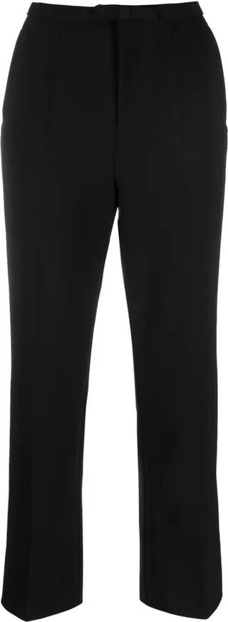 Cropped Straight-Leg Trousers