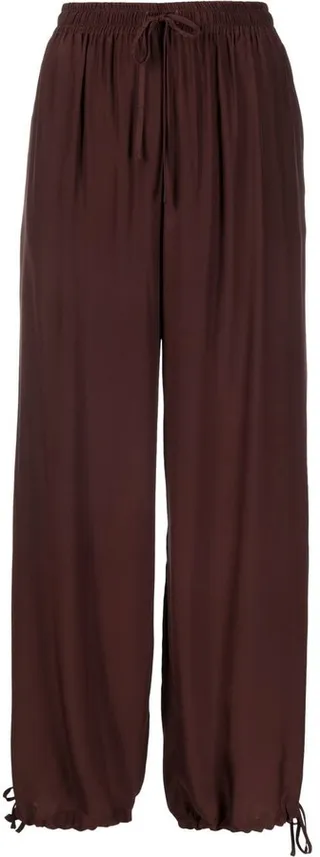 Drawstring Straight-Leg Trousers