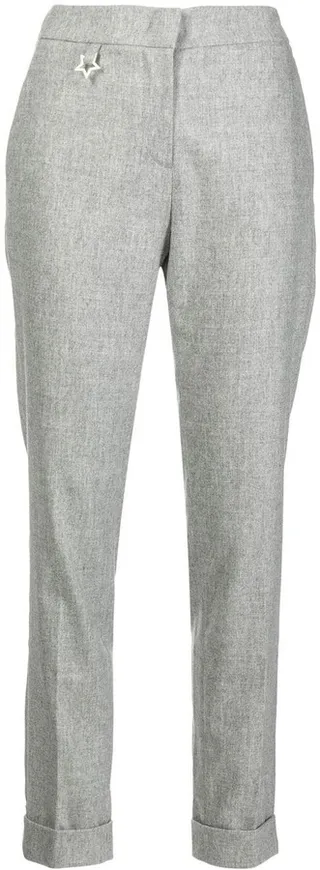 Straight Leg Slim-Fit Trousers