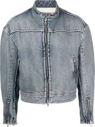D-RECTOR-FSB denim biker jacket
