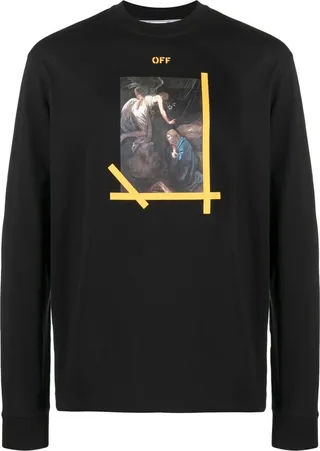 painting-print long-sleeve T-shirt