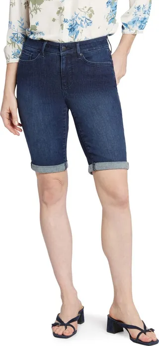 Briella Roll Cuff Denim Bermuda Shorts