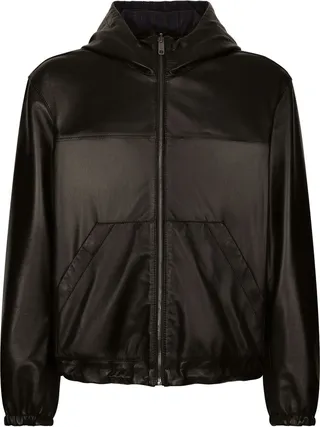 Hooded Leather Jacket