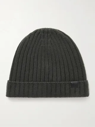 Ribbed Cashmere Beanie