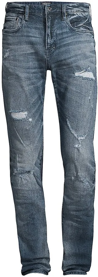 Le Sabre Stretch The One Distressed Slim-Tapered Jeans